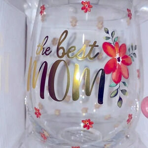 MOTHERS DAY GIFT ALERT! RAISETHE BAR NIB 20oz STEMLESS WINE GLASS “THE BEST MOM 